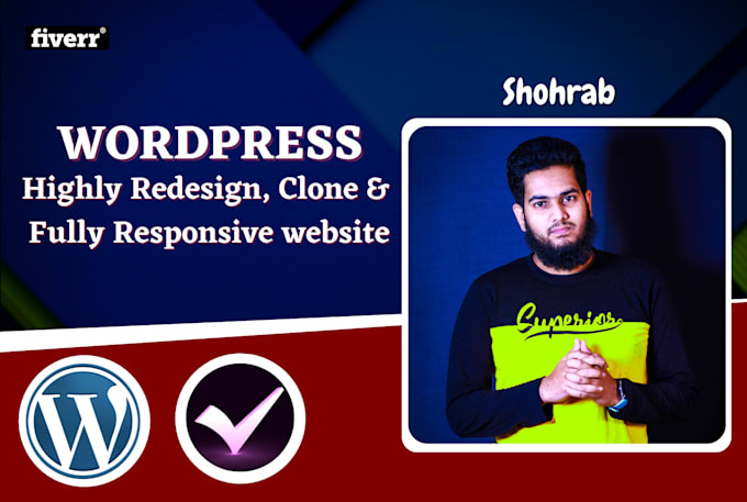 design, redesign or clone a complete wordpress website