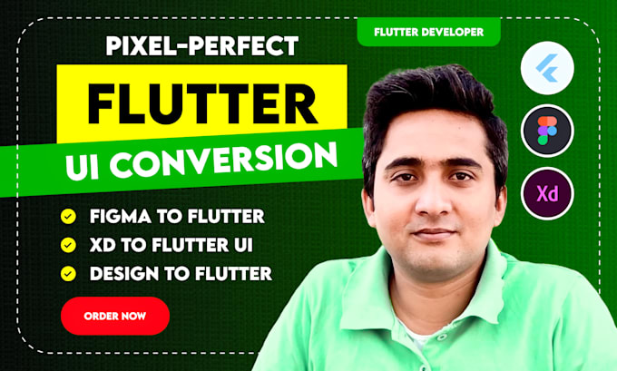convert adobe xd or figma UI  design to flutter code