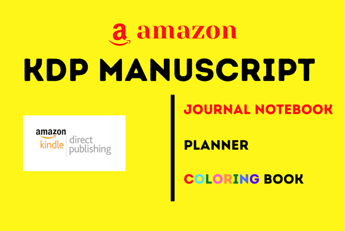 create KDP amazon low content manuscripts print ready
