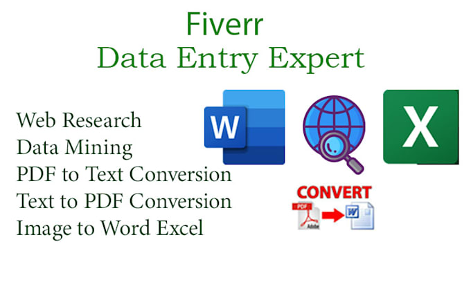 do fast data entry, typewrite copy from pdf, image to word