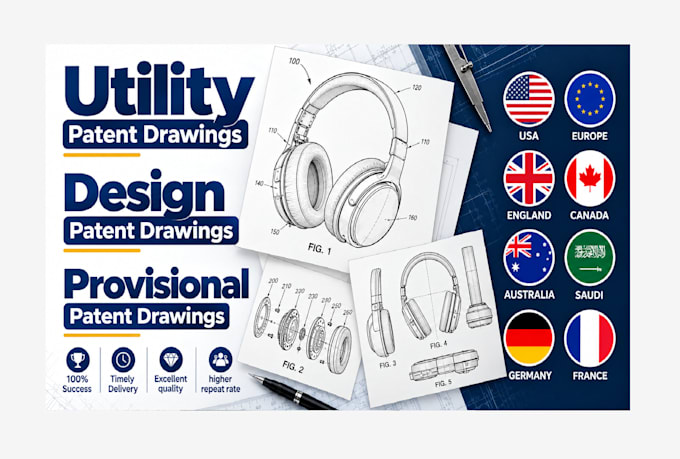 create patent drawings and design drawings