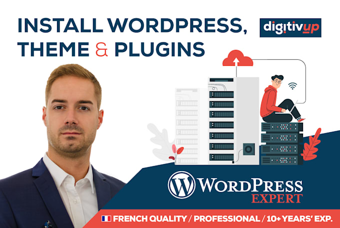 install wordpress, theme and plugins on your website