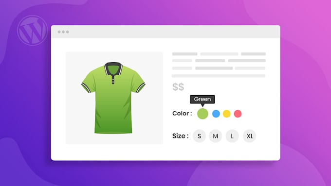 build woocommerce site and setup variation swatches products