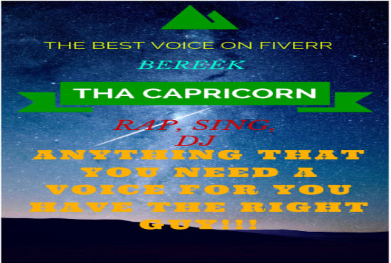 sing rap do DJ drops voiceover anything you need a voice on