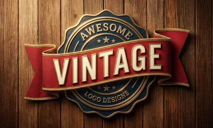 design a vintage retro logo for clothing, coffee shop or brand