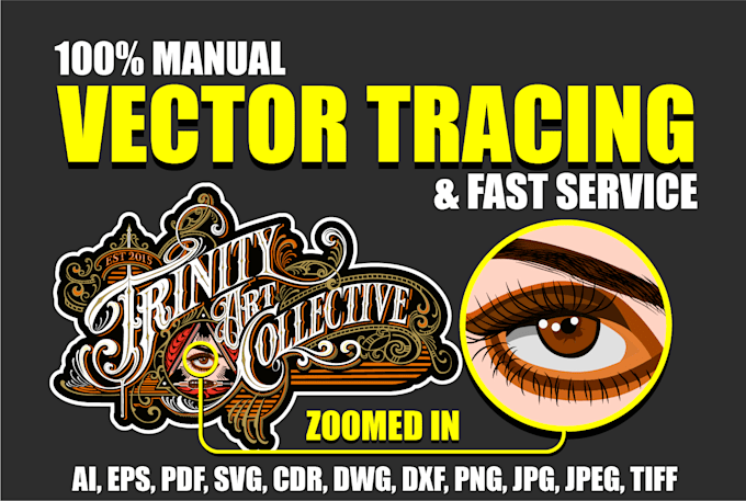 do vector tracing, replicate, logo to vector, image to vector in 3 hours