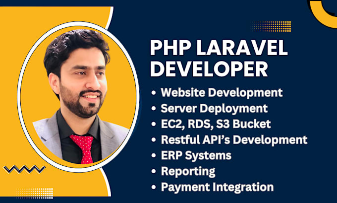 Develop web applications and restful apis in laravel by Hamzabashir10 ... image.