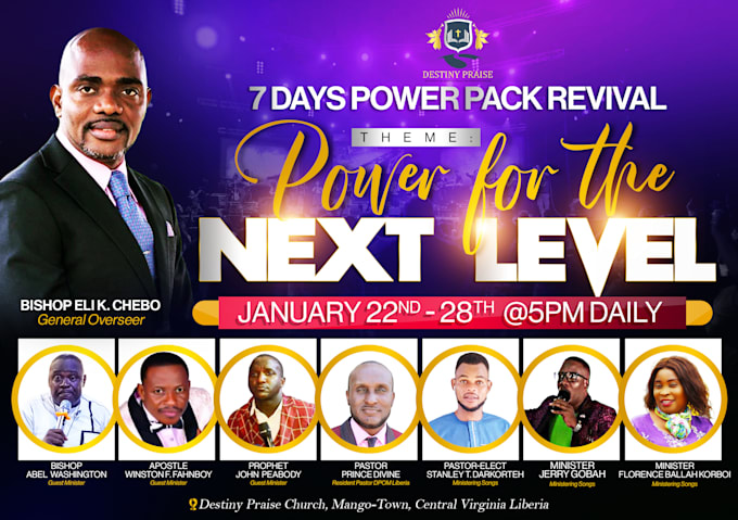 design an outstanding church flyer, postcard and posters
