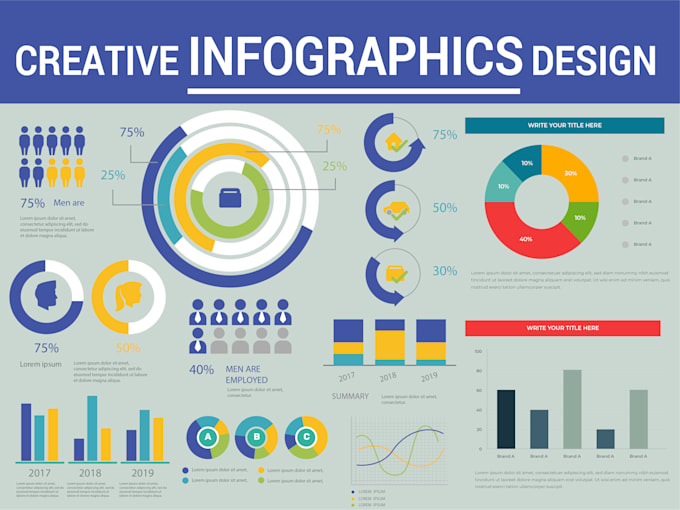 design professional infographic, flowchart, pie charts, and graph diagram