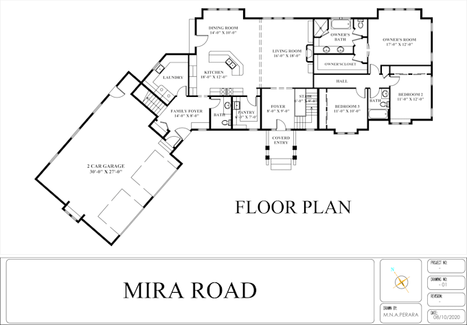 draw 2d floor plan in autocad