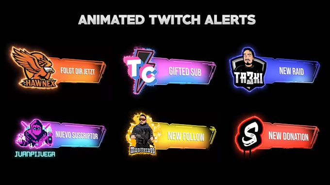 Make Animated Alerts For Twitch Facebook Gaming By Doctordeej Fiverr
