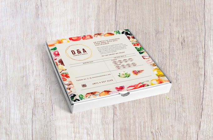 mockup your logo design on a pizza box