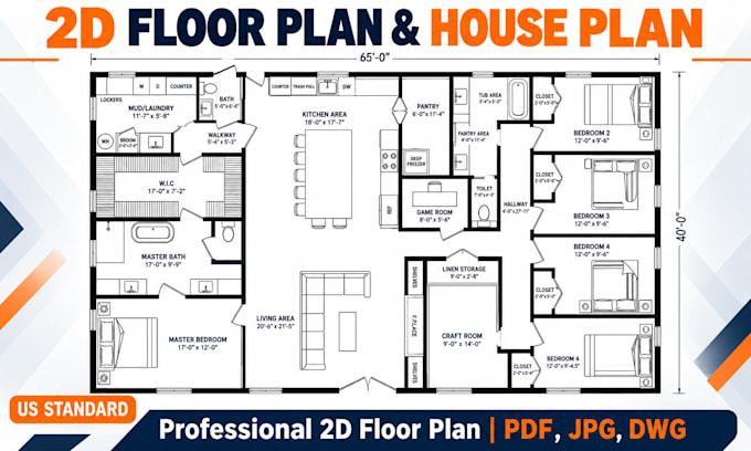draw 2d floor plan and design house plan from your sketch
