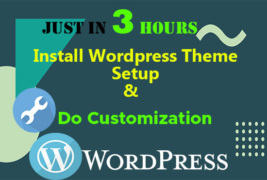 install wordpress theme demo import and do customization