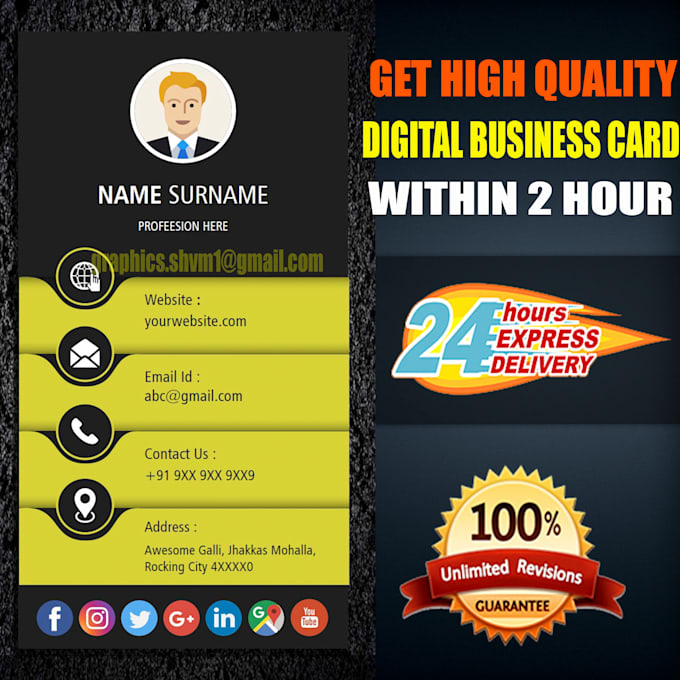 create professional digital business card for you