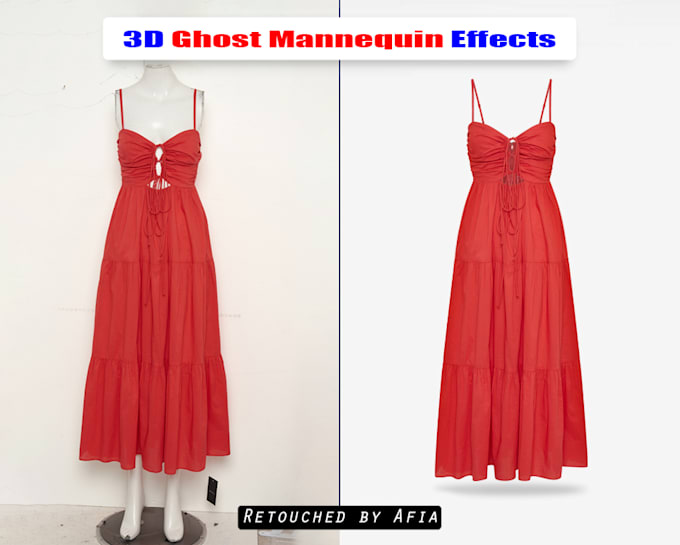 do ghost mannequin effect and clothing photo editing