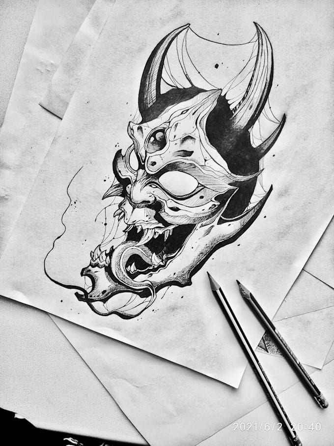 draw custom tattoo design