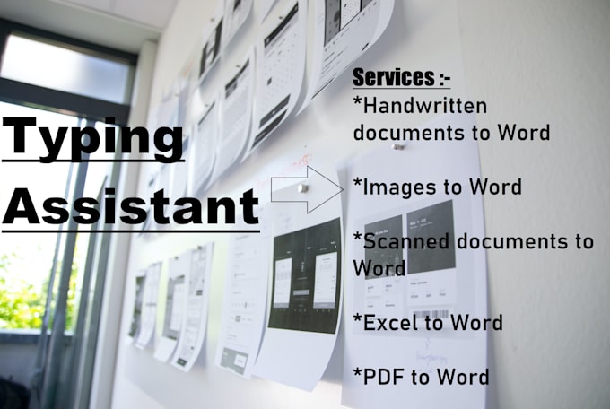 do manually typing work PDF image scanned document handwritten text to word