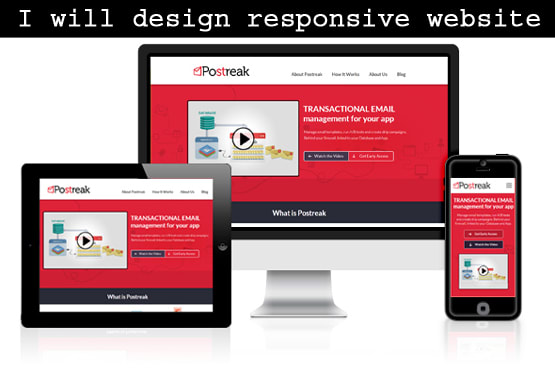 Do responsive website design using html css jquery bootstrap by ...