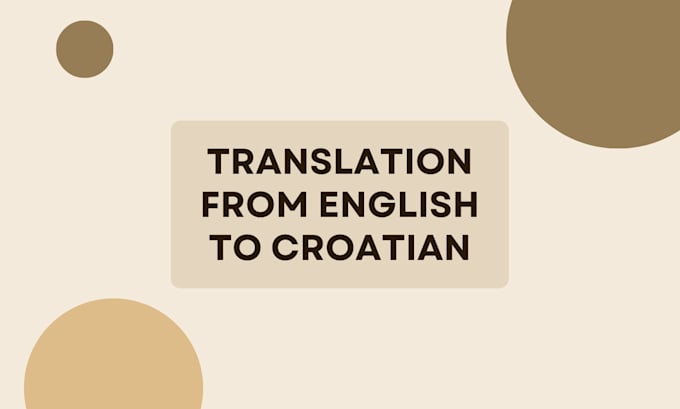 translate your text from english to croatian