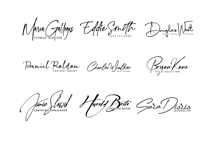 design signature, cursive, handwriting, scripted, handwritten logo
