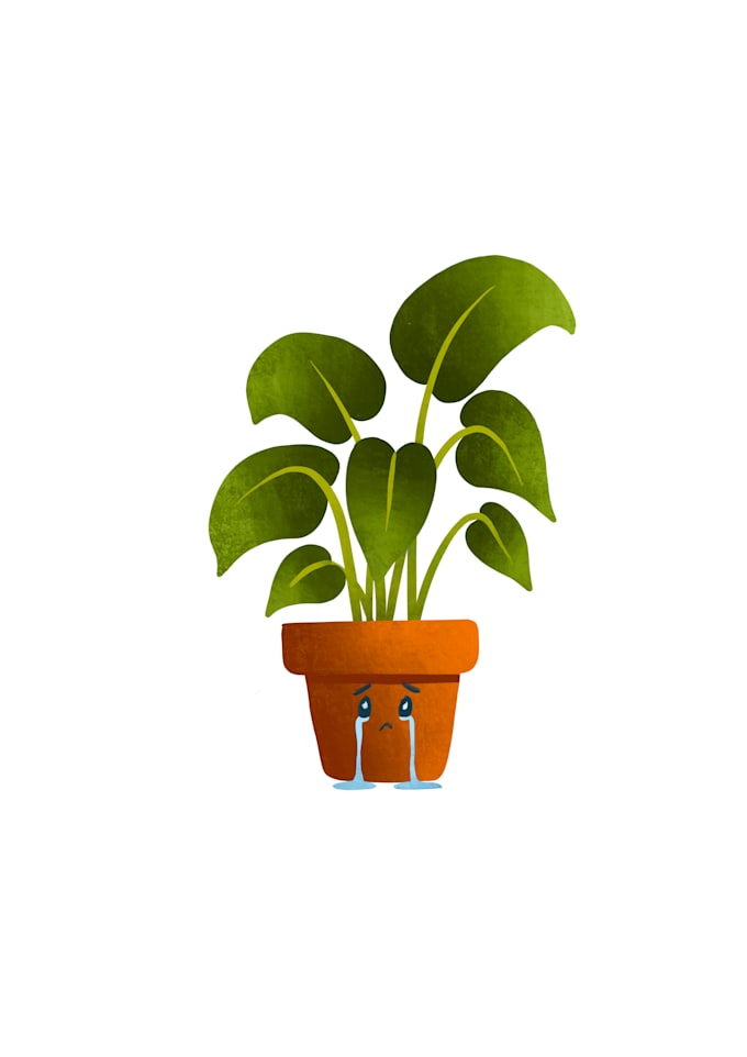 create a character plant illustration