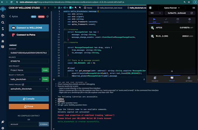 develop a professional dapp, smart contract and web3 website