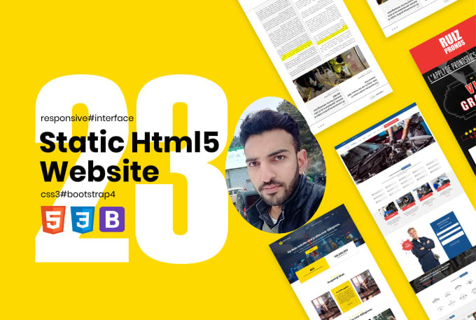 create awesome static or dynamic responsive website for you