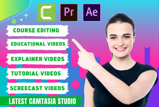 edit online learning courses, video lectures using camtasia studio, premeir pro