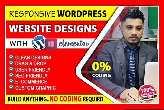 develop clean and modern wordpress website as elementor pro expert