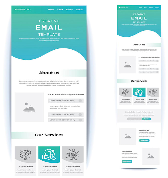 Create beautiful html css email templates for you by Avishpuri | Fiverr
