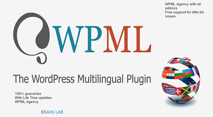 install, configure wpml in website for life time updates