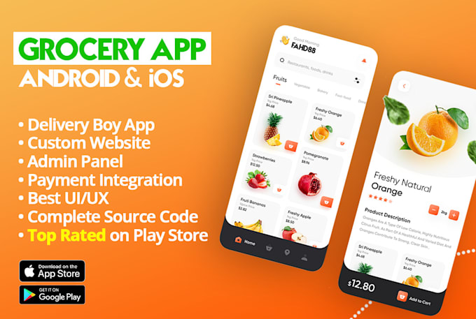 develop grocery app grocery delivery app for food store