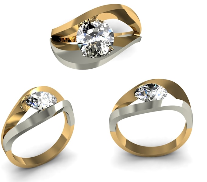 do 3d cad model jewelry design and render