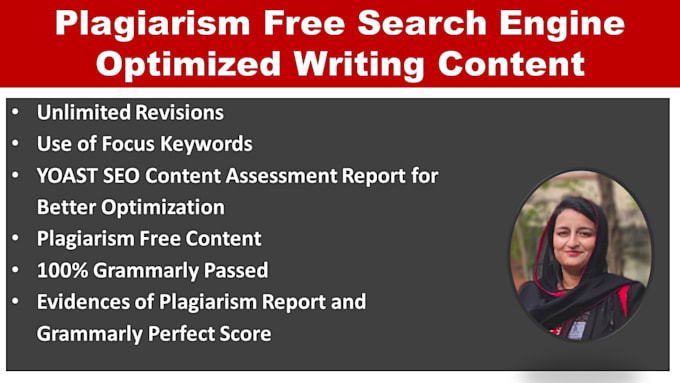 provide plagiarism free search engine optimized writing content
