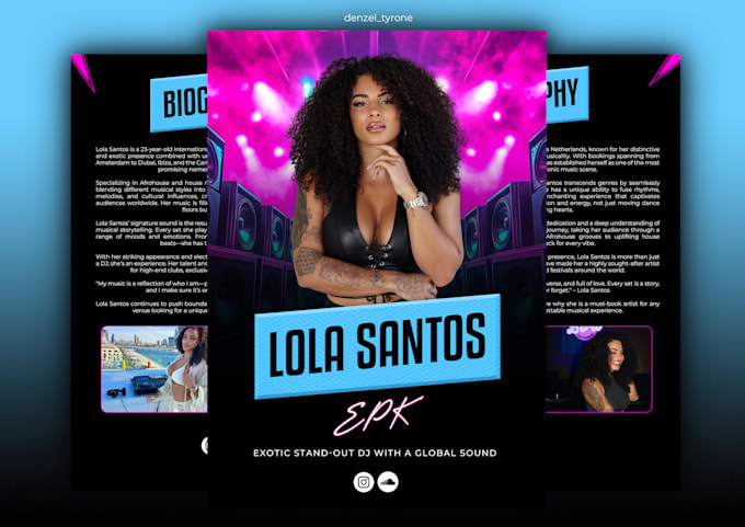 design dj epk, media kit, speaker kit, one sheet that drives your sales