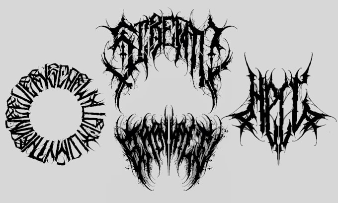 create dark or graffiti type calligraphy or lettering