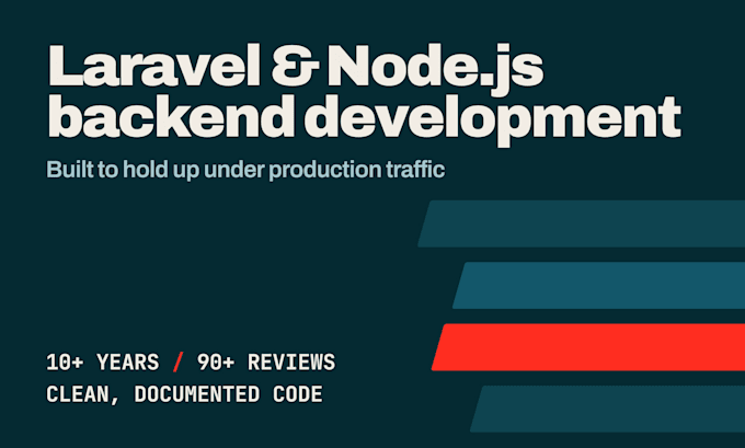 develop custom laravel and nodejs backend apis for your web application