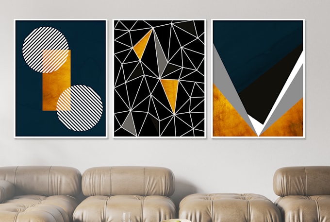 make mid century modern digital wall art for etsy store