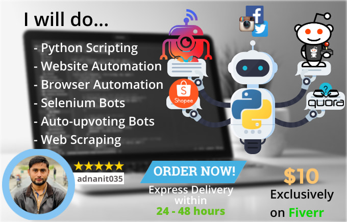 do python selenium web automation and web scraping