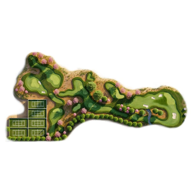 do golf course design drawing