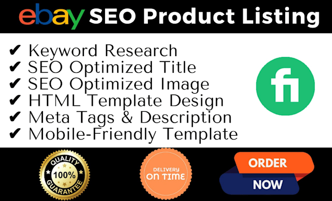 do ebay SEO product listing with html template design