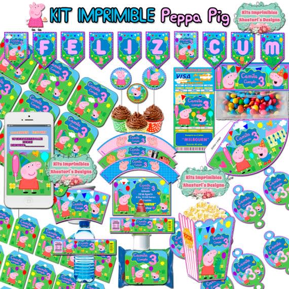Peppa printable kit digital design by Oriluce01 | Fiverr