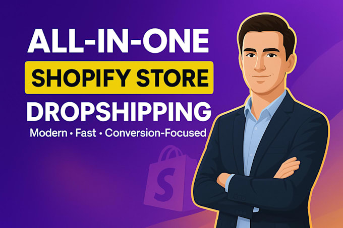 build, design or redesign shopify store, shopify website, dropshipping store
