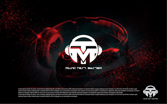 do unique monogram, artist, band, edm, dj music text logo