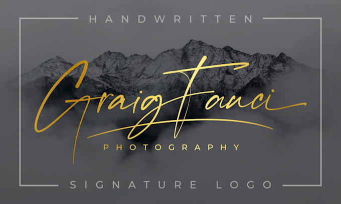design a signature logo or watermark