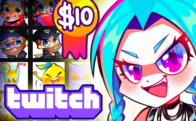 Draw custom twitch and discord emotes by Comicstylish | Fiverr