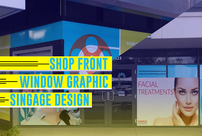 Design custom window decals, storefront or shop front window graphic by ...
