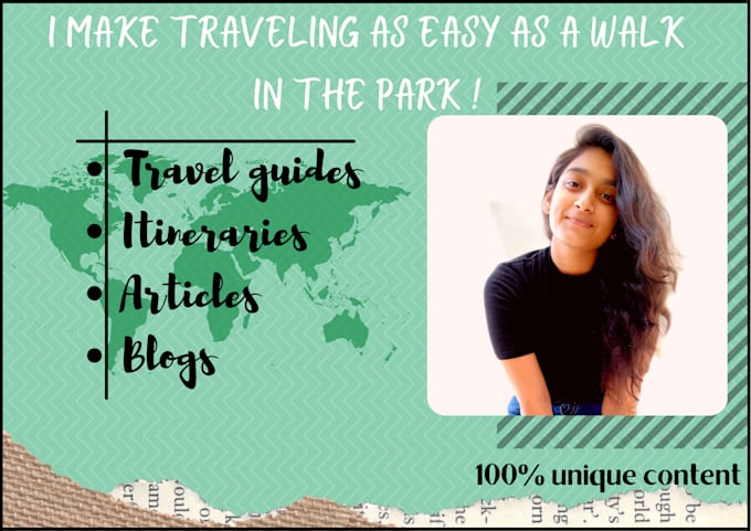 create original travel guides, itineraries and blogs on any destination
