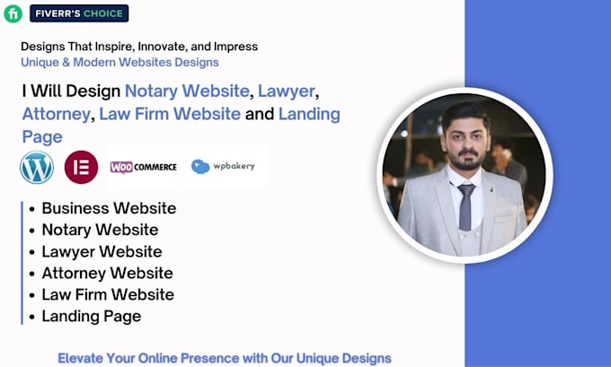 design a professional lawyer, law firm, attorney, or notary wordpress website